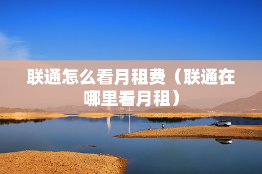 联通怎么看月租费（联通在哪里看月租）