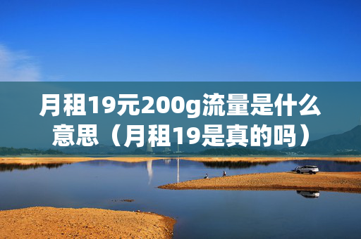 月租19元200g流量是什么意思（月租19是真的吗）