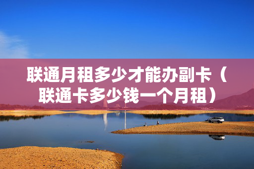 联通月租多少才能办副卡（联通卡多少钱一个月租）