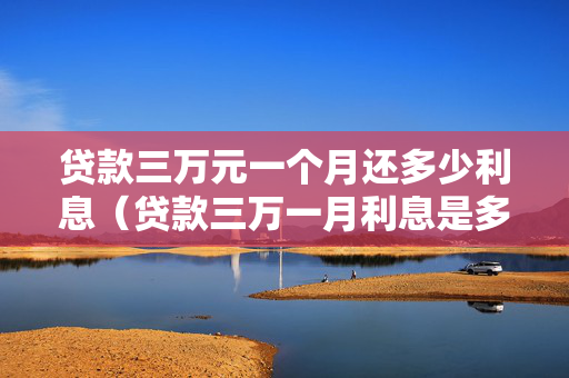 贷款三万元一个月还多少利息（贷款三万一月利息是多少）