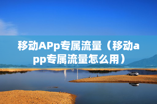 移动APp专属流量（移动app专属流量怎么用）
