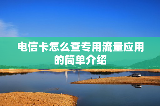 电信卡怎么查专用流量应用的简单介绍