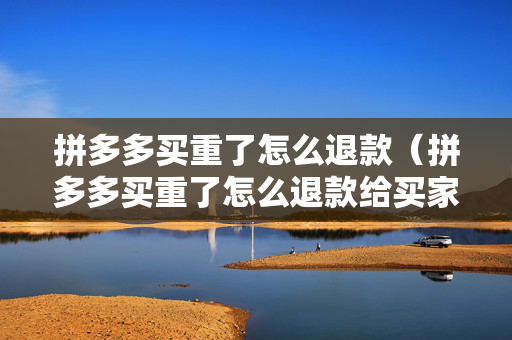 拼多多买重了怎么退款（拼多多买重了怎么退款给买家）