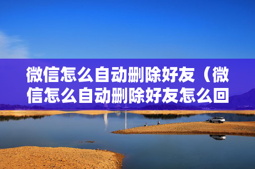 微信怎么自动删除好友（微信怎么自动删除好友怎么回事）