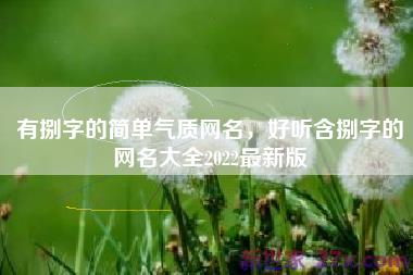 有捌字的简单气质网名，好听含捌字的网名大全2022最新版