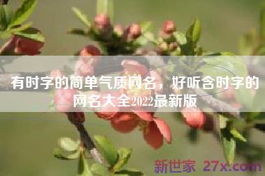 有时字的简单气质网名，好听含时字的网名大全2022最新版