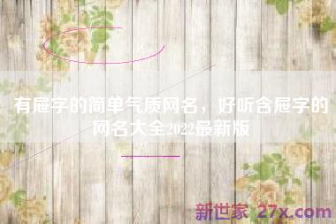 有屉字的简单气质网名，好听含屉字的网名大全2022最新版