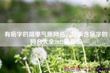有痞字的简单气质网名，好听含痞字的网名大全2022最新版