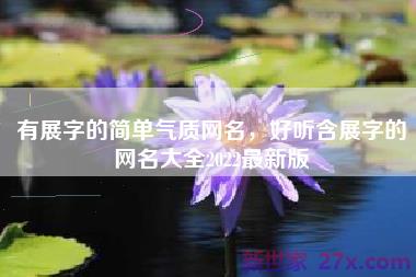 有展字的简单气质网名，好听含展字的网名大全2022最新版