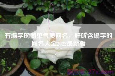 有塌字的简单气质网名，好听含塌字的网名大全2022最新版