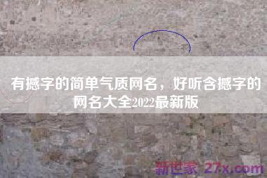 有撼字的简单气质网名，好听含撼字的网名大全2022最新版