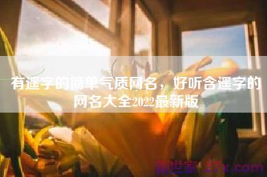 有遥字的简单气质网名，好听含遥字的网名大全2022最新版