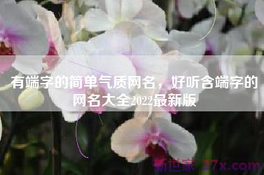 有端字的简单气质网名，好听含端字的网名大全2022最新版