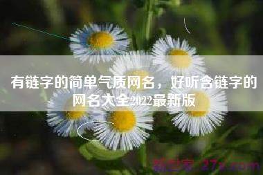 有链字的简单气质网名，好听含链字的网名大全2022最新版