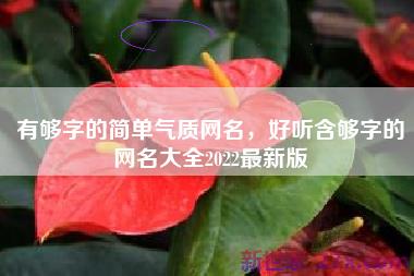 有够字的简单气质网名，好听含够字的网名大全2022最新版