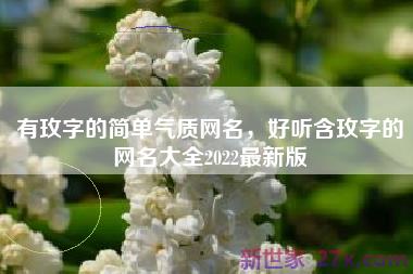 有玫字的简单气质网名，好听含玫字的网名大全2022最新版