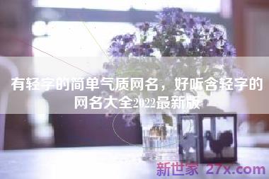 有轻字的简单气质网名，好听含轻字的网名大全2022最新版