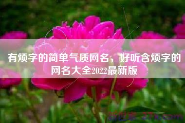 有烦字的简单气质网名，好听含烦字的网名大全2022最新版