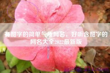 有酣字的简单气质网名，好听含酣字的网名大全2022最新版