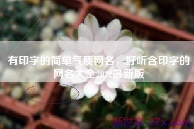 有印字的简单气质网名，好听含印字的网名大全2022最新版