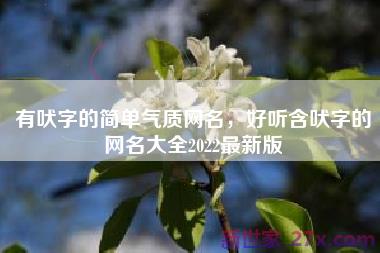 有吠字的简单气质网名，好听含吠字的网名大全2022最新版