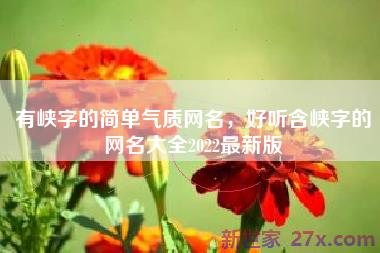 有峡字的简单气质网名，好听含峡字的网名大全2022最新版