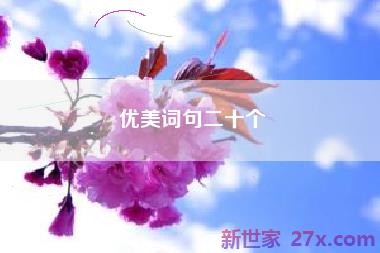 优美词句二十个