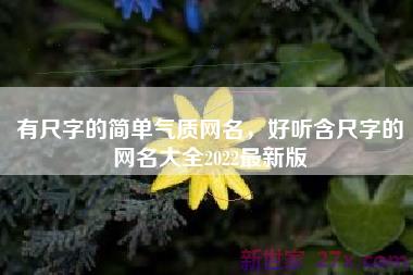 有尺字的简单气质网名，好听含尺字的网名大全2022最新版