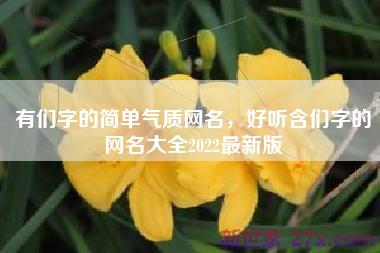 有们字的简单气质网名，好听含们字的网名大全2022最新版