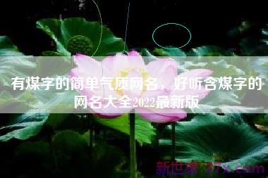 有煤字的简单气质网名，好听含煤字的网名大全2022最新版