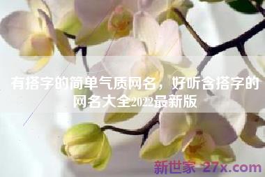 有搭字的简单气质网名，好听含搭字的网名大全2022最新版