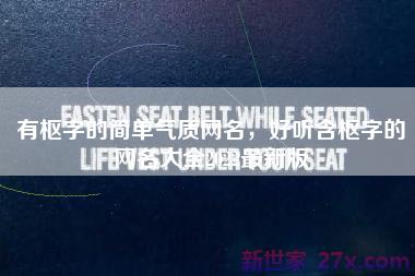 有枢字的简单气质网名，好听含枢字的网名大全2022最新版