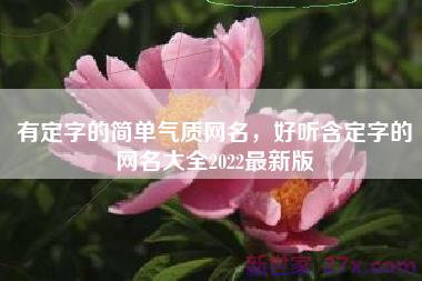 有定字的简单气质网名，好听含定字的网名大全2022最新版