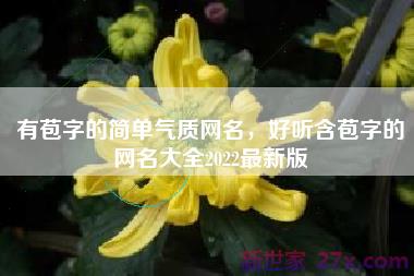 有苞字的简单气质网名，好听含苞字的网名大全2022最新版