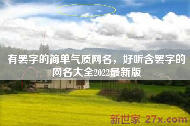 有罢字的简单气质网名，好听含罢字的网名大全2022最新版