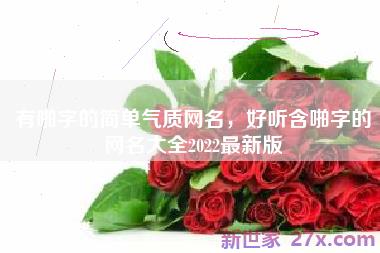 有啪字的简单气质网名，好听含啪字的网名大全2022最新版