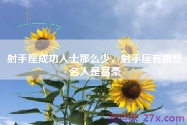 射手座成功人士那么少，射手座有哪些名人是富豪