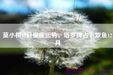 莫小棋12月星座运势，塔罗牌占卜双鱼12月