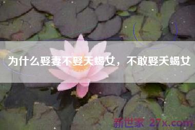 为什么娶妻不娶天蝎女，不敢娶天蝎女