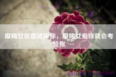 摩羯女故意试探你，摩羯女爱你就会考验你