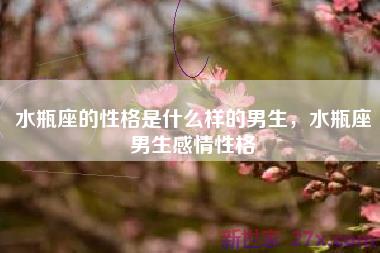 水瓶座的性格是什么样的男生，水瓶座男生感情性格