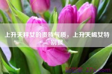 上升天秤女的贵族气质，上升天蝎女特别狠