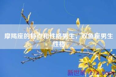 摩羯座的特点和性格男生，双鱼座男生性格