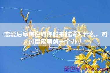 恋爱后摩羯座对你越来越冷为什么，对付摩羯男就一个办法