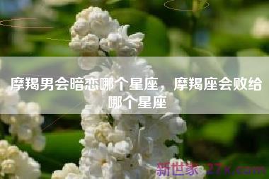摩羯男会暗恋哪个星座，摩羯座会败给哪个星座