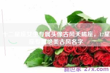 十二星座女生专属头像古风天蝎座，12星座专属绝美古风名字