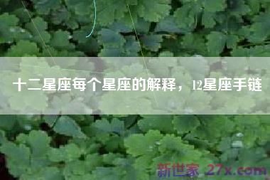 十二星座每个星座的解释，12星座手链