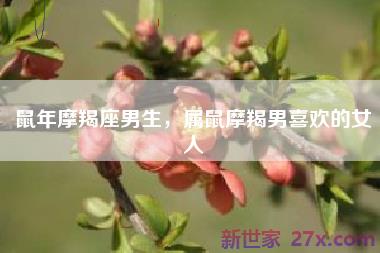 鼠年摩羯座男生，属鼠摩羯男喜欢的女人