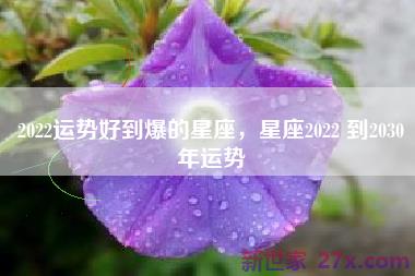 2022运势好到爆的星座，星座2022 到2030年运势