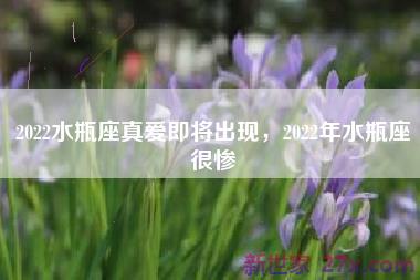 2022水瓶座真爱即将出现，2022年水瓶座很惨